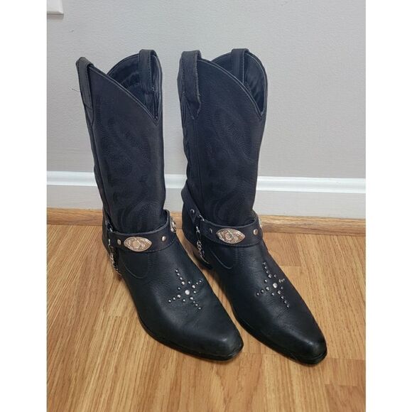 Western Cowgirl Leather Boots 8 - Picture 1 of 11